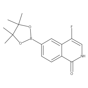 4-fluoro-6-(4,4,5,5-tetramethyl-1,3,2-dioxaborolan-2-yl)-2H-isoquinolin-1-one结构式
