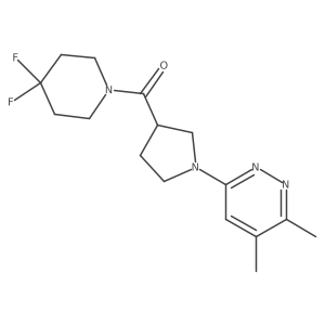 6-[3-(4,4-Difluoropiperidine-1-carbonyl)pyrrolidin-1-yl]-3,4-dimethylpyridazine Structure
