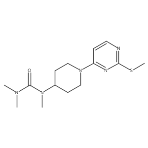 1,3,3-Trimethyl-1-{1-[2-(methylsulfanyl)pyrimidin-4-yl]piperidin-4-yl}urea Structure