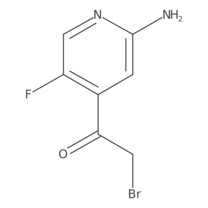 1-(2-Amino-5-fluoropyridin-4-yl)-2-bromoethan-1-one Structure
