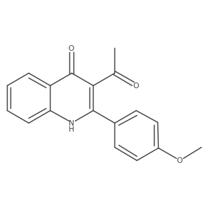 4(1h)-Quinolinone,3-acetyl-2-(4-methoxyphenyl)- Structure