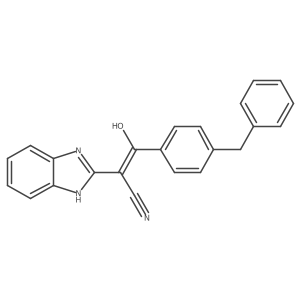 2-(1H-benzo[d]imidazol-2(3H)-ylidene)-3-(4-benzylphenyl)-3-oxopropanenitrile结构式