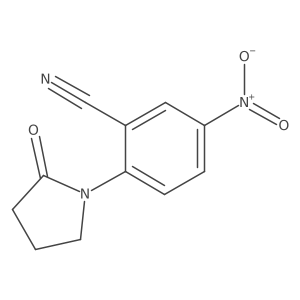 5-Nitro-2-(2-oxopyrrolidin-1-yl)benzonitrile结构式