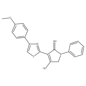 5-amino-4-[4-(4-methoxyphenyl)-1,3-thiazol-2-yl]-1-phenyl-1,2-dihydro-3H-pyrrol-3-one Structure