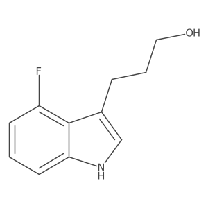 3-(4-fluoro-1H-indol-3-yl)propan-1-ol结构式
