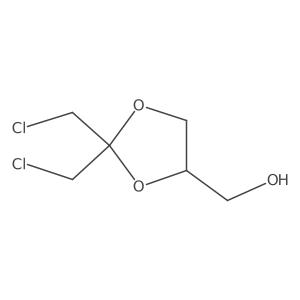 2,2-Bis(chloromethyl)-1,3-dioxolane-4-methanol结构式
