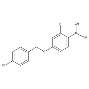 (4-((4-Chlorobenzyl)oxy)-2-fluorophenyl)boronic acid Structure
