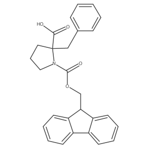 1-(((9H-Fluoren-9-yl)methoxy)carbonyl)-2-benzylpyrrolidine-2-carboxylic acid结构式