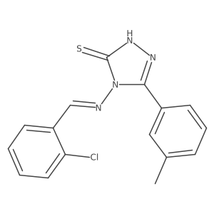 4-((2-Chlorobenzylidene)amino)-5-(m-tolyl)-4H-1,2,4-triazole-3-thiol结构式