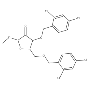 (4R,5R)-5-(2,4-Dichlorobenzyloxymethyl)-4-(2,4-dichlorobenzyloxy)-2-methoxy-dihydrofuran-3-one Structure