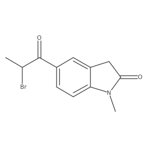 5-(2-bromopropanoyl)-1-methyl-2,3-dihydro-1H-indol-2-one Structure