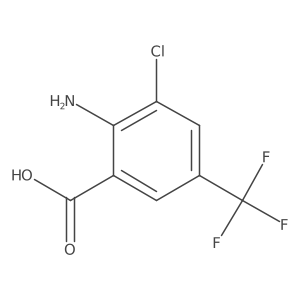 2-Amino-3-chloro-5-(trifluoromethyl)benzoic acid结构式