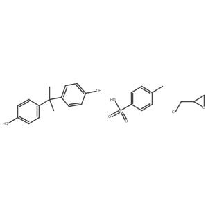 2-(Chloromethyl)oxirane;4-[2-(4-hydroxyphenyl)propan-2-yl]phenol;4-methylbenzenesulfonic acid结构式