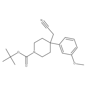 Tert-butyl 4-(cyanomethyl)-4-(3-methoxyphenyl)piperidine-1-carboxylate Structure