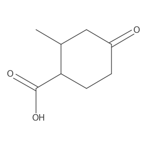 cis-2-Methyl-4-oxocyclohexane-1-carboxylic acid Structure
