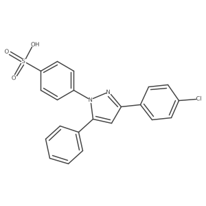 4-(3-(4-Chlorophenyl)-5-phenyl-1H-pyrazol-1-yl)benzenesulfonic acid结构式