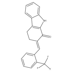 (2Z)-2-{[2-(trifluoromethyl)phenyl]methylidene}-2,3,4,9-tetrahydro-1H-carbazol-1-one结构式