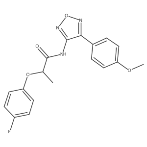 2-(4-fluorophenoxy)-N-[4-(4-methoxyphenyl)-1,2,5-oxadiazol-3-yl]propanamide Structure