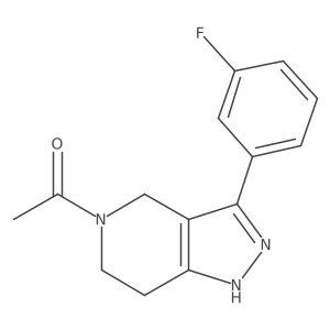 1h-Pyrazolo[4,3-c]pyridine,5-acetyl-3-(3-fluorophenyl)-4,5,6,7-tetrahydro- Structure