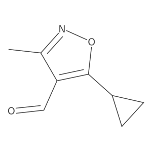5-Cyclopropyl-3-methyl-1,2-oxazole-4-carbaldehyde结构式