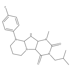 9-(4-fluorophenyl)-1-methyl-3-(2-methylpropyl)-6,7,8,9a,10,10a-hexahydro-4aH-purino[7,8-a]pyrimidine-2,4-dione结构式