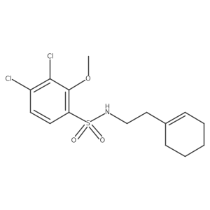3,4-dichloro-N-[2-(cyclohex-1-en-1-yl)ethyl]-2-methoxybenzene-1-sulfonamide结构式