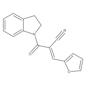 2-(2,3-dihydro-1H-indole-1-carbonyl)-3-(furan-2-yl)prop-2-enenitrile Structure