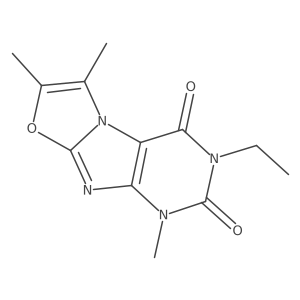3-ethyl-1,6,7-trimethyloxazolo[2,3-f]purine-2,4(1H,3H)-dione结构式