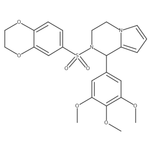 2-((2,3-Dihydrobenzo[b][1,4]dioxin-6-yl)sulfonyl)-1-(3,4,5-trimethoxyphenyl)-1,2,3,4-tetrahydropyrrolo[1,2-a]pyrazine结构式