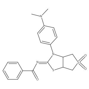 N-[(2Z)-3-[4-(dimethylamino)phenyl]-5,5-dioxidotetrahydrothieno[3,4-d][1,3]thiazol-2(3H)-ylidene]benzamide Structure