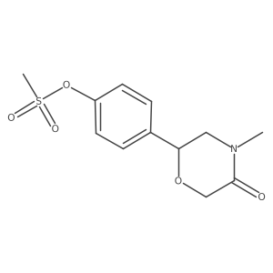4-[(2R)-4-Methyl-5-oxomorpholin-2-yl]phenyl methanesulfonate结构式