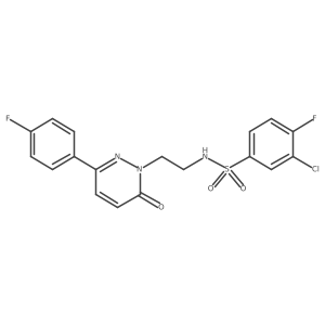 3-chloro-4-fluoro-N-(2-(3-(4-fluorophenyl)-6-oxopyridazin-1(6H)-yl)ethyl)benzenesulfonamide Structure