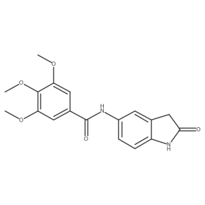 3,4,5-trimethoxy-N-(2-oxoindolin-5-yl)benzamide结构式