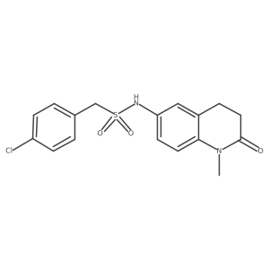 1-(4-chlorophenyl)-N-(1-methyl-2-oxo-1,2,3,4-tetrahydroquinolin-6-yl)methanesulfonamide结构式