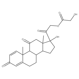 17-Hydroxy-21-[(2-hydroxyacetyl)oxy]pregna-1,4-diene-3,11,20-trione Structure
