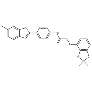 2-((2,2-dimethyl-2,3-dihydrobenzofuran-7-yl)oxy)-N-(4-(6-methylbenzo[d]thiazol-2-yl)phenyl)acetamide Structure