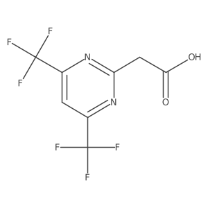 [4,6-Bis(trifluoromethyl)pyrimidin-2-YL]acetic acid结构式