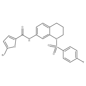 5-bromo-N-(1-((4-fluorophenyl)sulfonyl)-1,2,3,4-tetrahydroquinolin-7-yl)furan-2-carboxamide Structure
