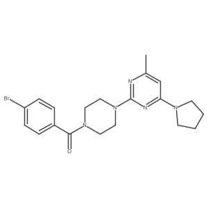 2-[4-(4-Bromobenzoyl)piperazin-1-yl]-4-methyl-6-(pyrrolidin-1-yl)pyrimidine结构式