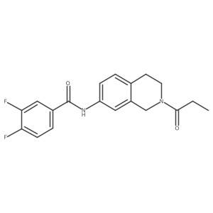 3,4-difluoro-N-(2-propionyl-1,2,3,4-tetrahydroisoquinolin-7-yl)benzamide Structure