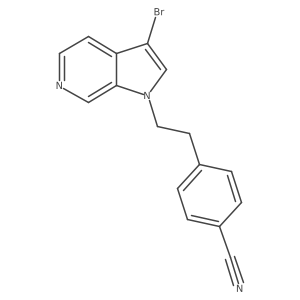 4-[2-(3-Bromo-1h-pyrrolo[2,3-c]pyridin-1-yl)ethyl]benzonitrile Structure
