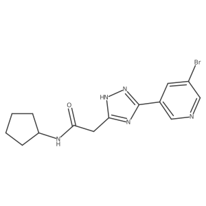 O=C(Cc1nc(-c2cncc(Br)c2)n[nH]1)NC1CCCC1结构式