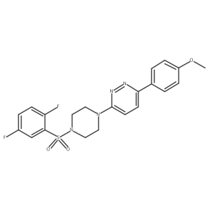 3-(4-((2,5-Difluorophenyl)sulfonyl)piperazin-1-yl)-6-(4-methoxyphenyl)pyridazine结构式