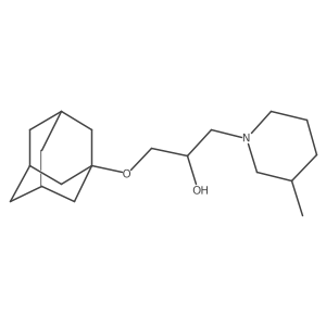 1-(1-adamantyloxy)-3-(3-methyl-1-piperidyl)propan-2-ol结构式