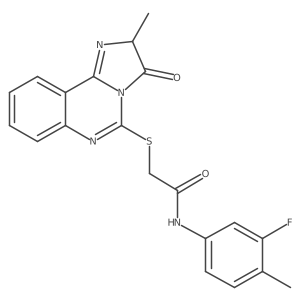 N-(3-fluoro-4-methylphenyl)-2-((2-methyl-3-oxo-2,3-dihydroimidazo[1,2-c]quinazolin-5-yl)thio)acetamide结构式
