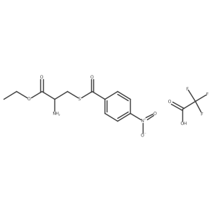 Ethyl 2-amino-3-(4-nitrobenzoylsulfanyl)propanoate; trifluoroacetic acid结构式
