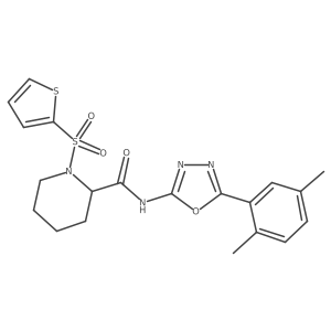 N-(5-(2,5-dimethylphenyl)-1,3,4-oxadiazol-2-yl)-1-(thiophen-2-ylsulfonyl)piperidine-2-carboxamide Structure