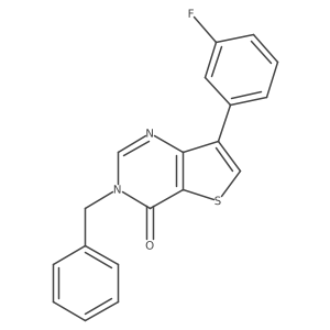 3-benzyl-7-(3-fluorophenyl)thieno[3,2-d]pyrimidin-4(3H)-one Structure