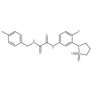 N-[4-chloro-3-(1,1-dioxo-1lambda6,2-thiazolidin-2-yl)phenyl]-N'-[(4-methylphenyl)methyl]ethanediamide Structure