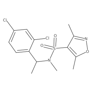 N-[1-(2,4-dichlorophenyl)ethyl]-N,3,5-trimethyl-1,2-oxazole-4-sulfonamide结构式